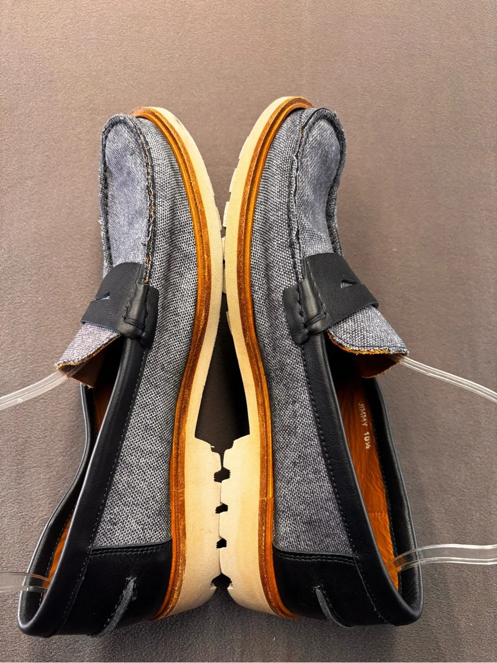 Donald Pliner Jimmy Slip-On Boat Penny Nylon Leather Loafers